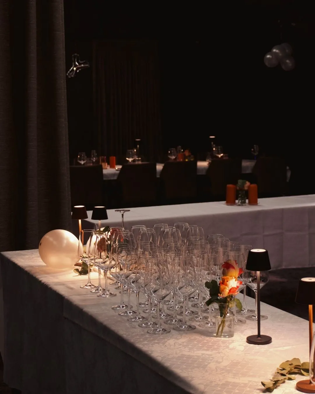 Pyntet eventrom for selskap