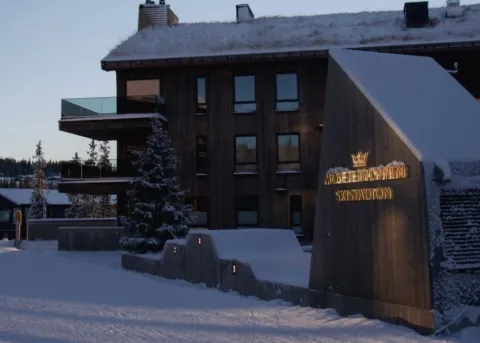 Julebilde fra Mosetertoppen Skistadion
